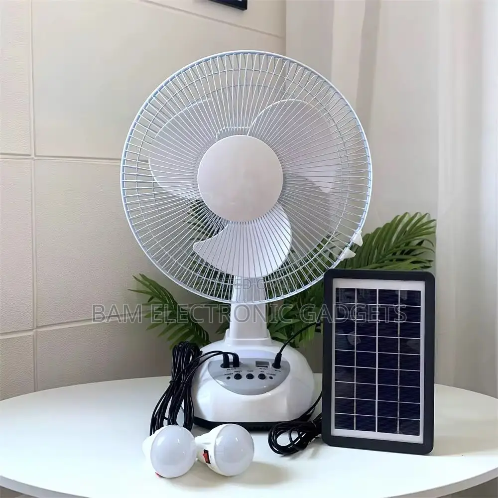 12inch Rechargeable Solar Table Fan