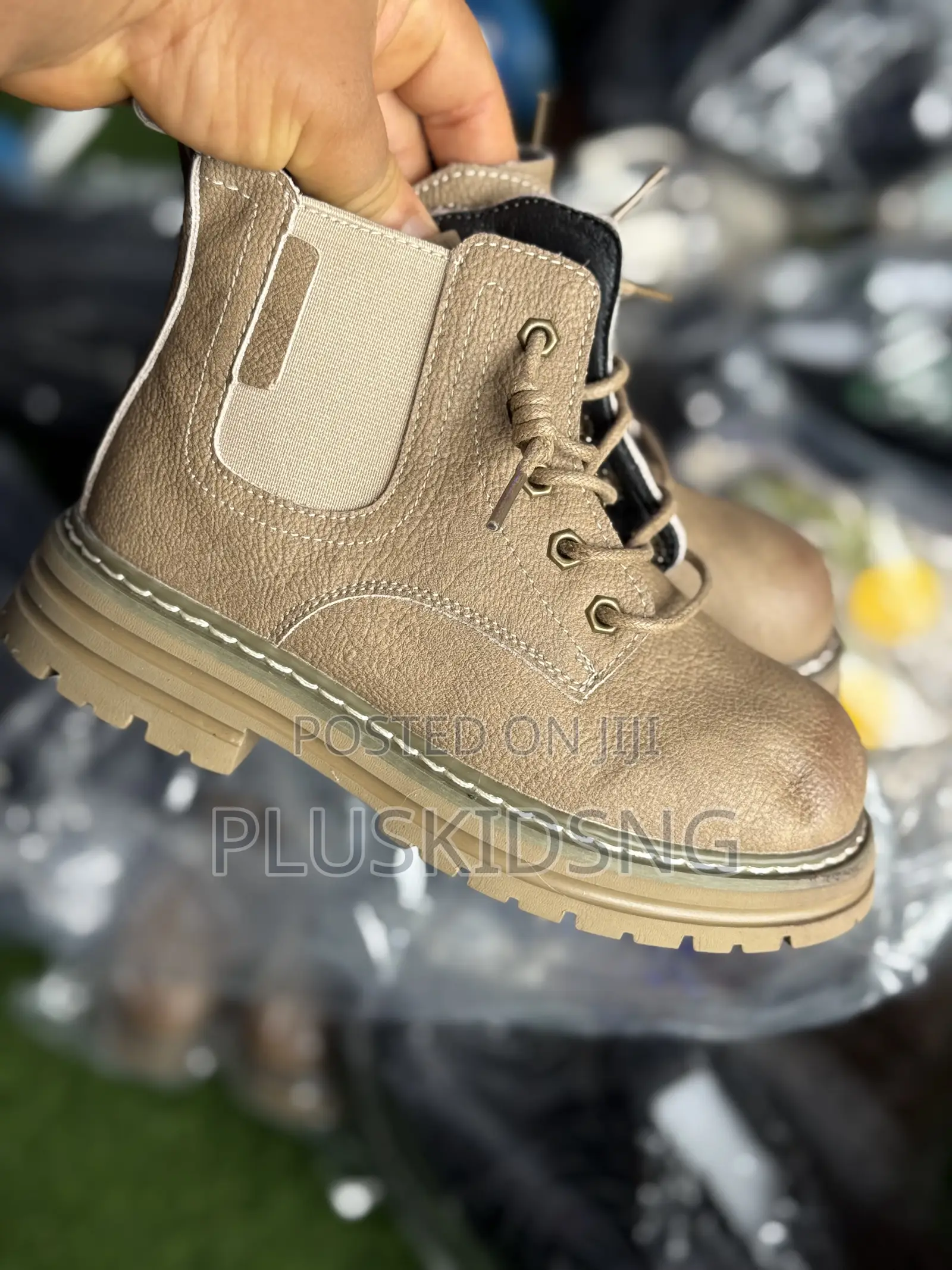 Kids Stylish Commando Boot (Size 39)