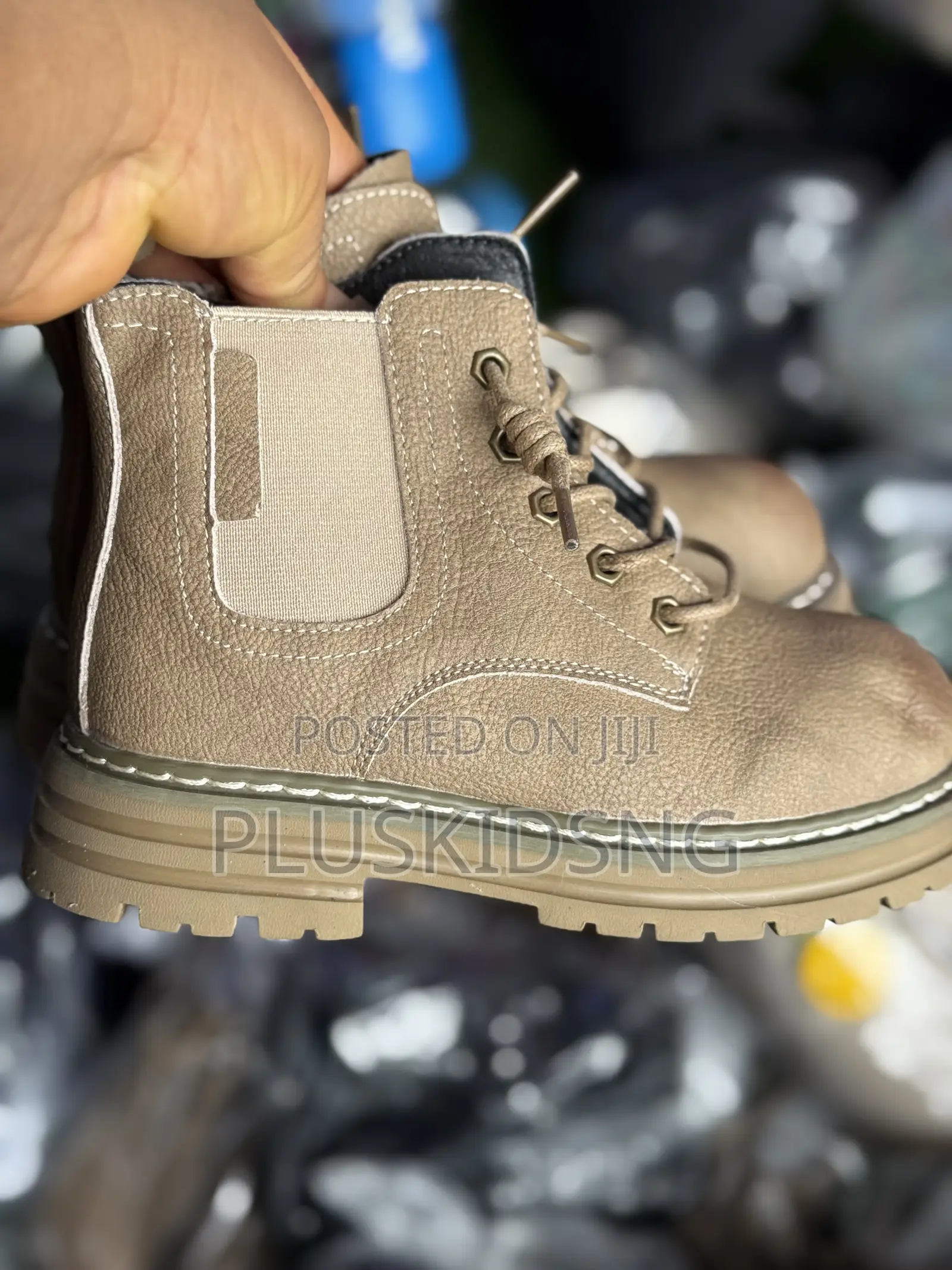 Kids Stylish Commando Boot (Size 39)