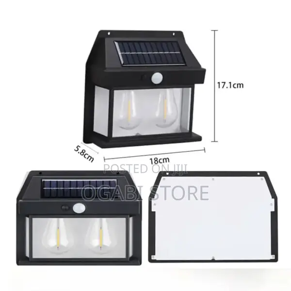 Double Solar Rechargeable Sensor Security Light