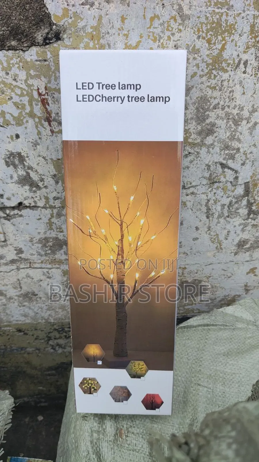 24 Led Night Light Warm White Birch Tree Tabletop Lamp