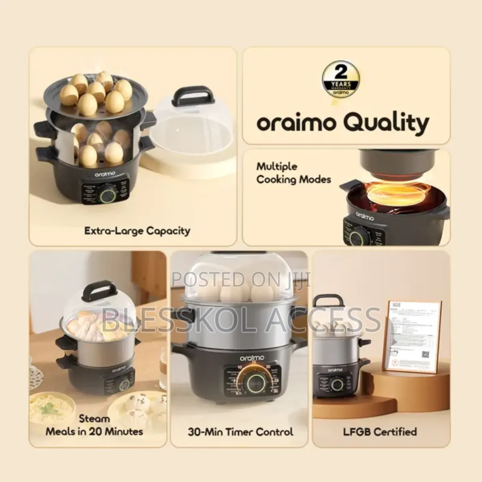 Oraimo Easyegg Double-layer Electric Egg Egg Steamer