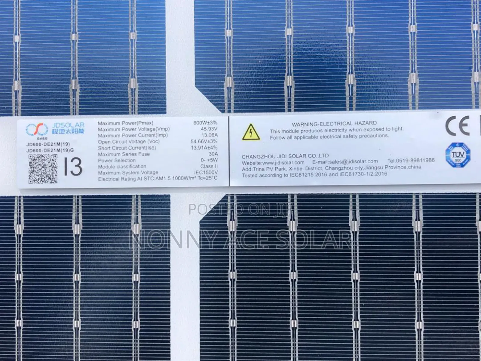 Jd 600watts 156 Cells Half Cut Solar Panel