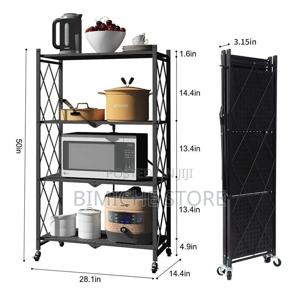 4 Tier Foldable Storage Rack