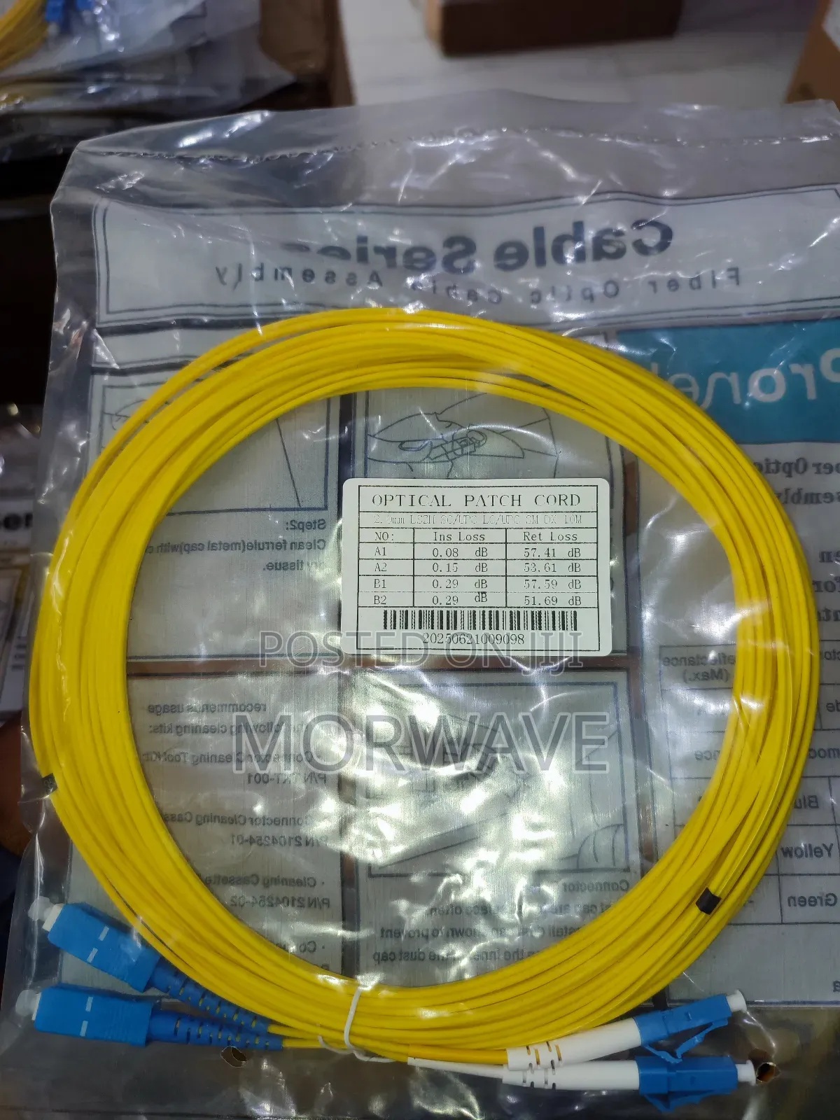 Lc/Upc-lc/Upc Sm Fiber Patch Cord 20m