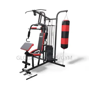 Multi_station Gym With Bench and Punching Bag