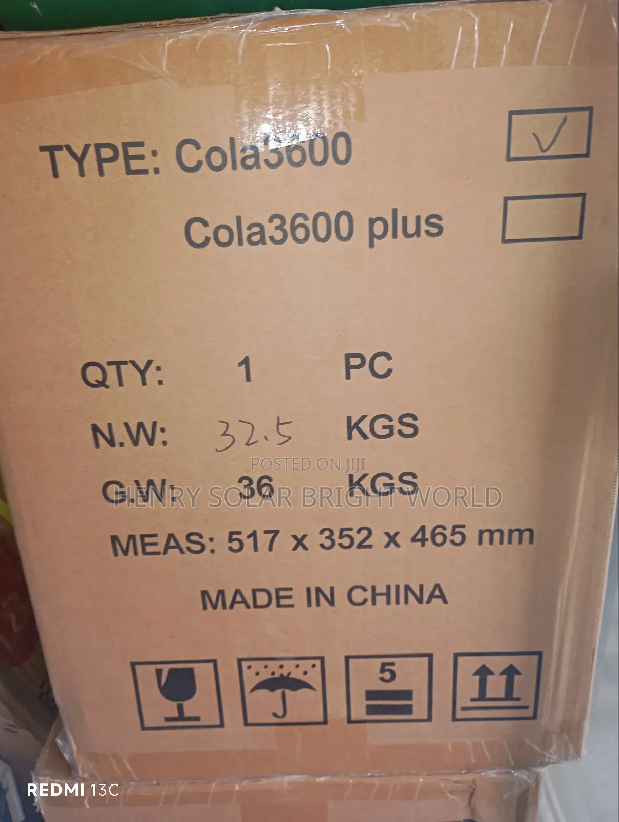 Cola 3600 Solar Generator