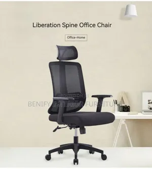 Net Executive Office Chair With Adjustable Arms and Headrest