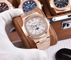 Patek Philippe Quality Luxury Iced Face Automatic Engine Wristwatch