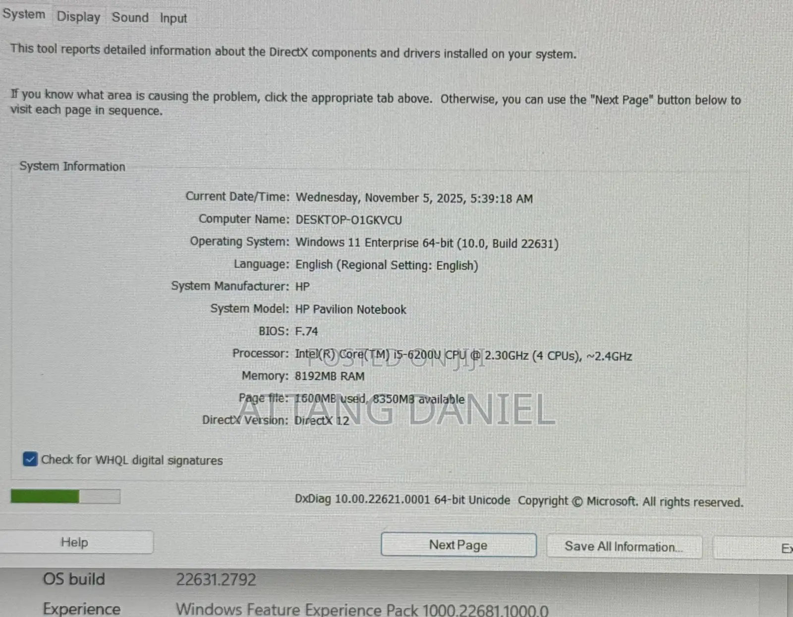 Laptop HP Pavilion 15 8GB Intel Core I5 SSD 256GB