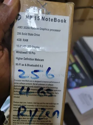 New Laptop HP 15-da2933nia 4GB AMD Ryzen 5 SSD 256GB