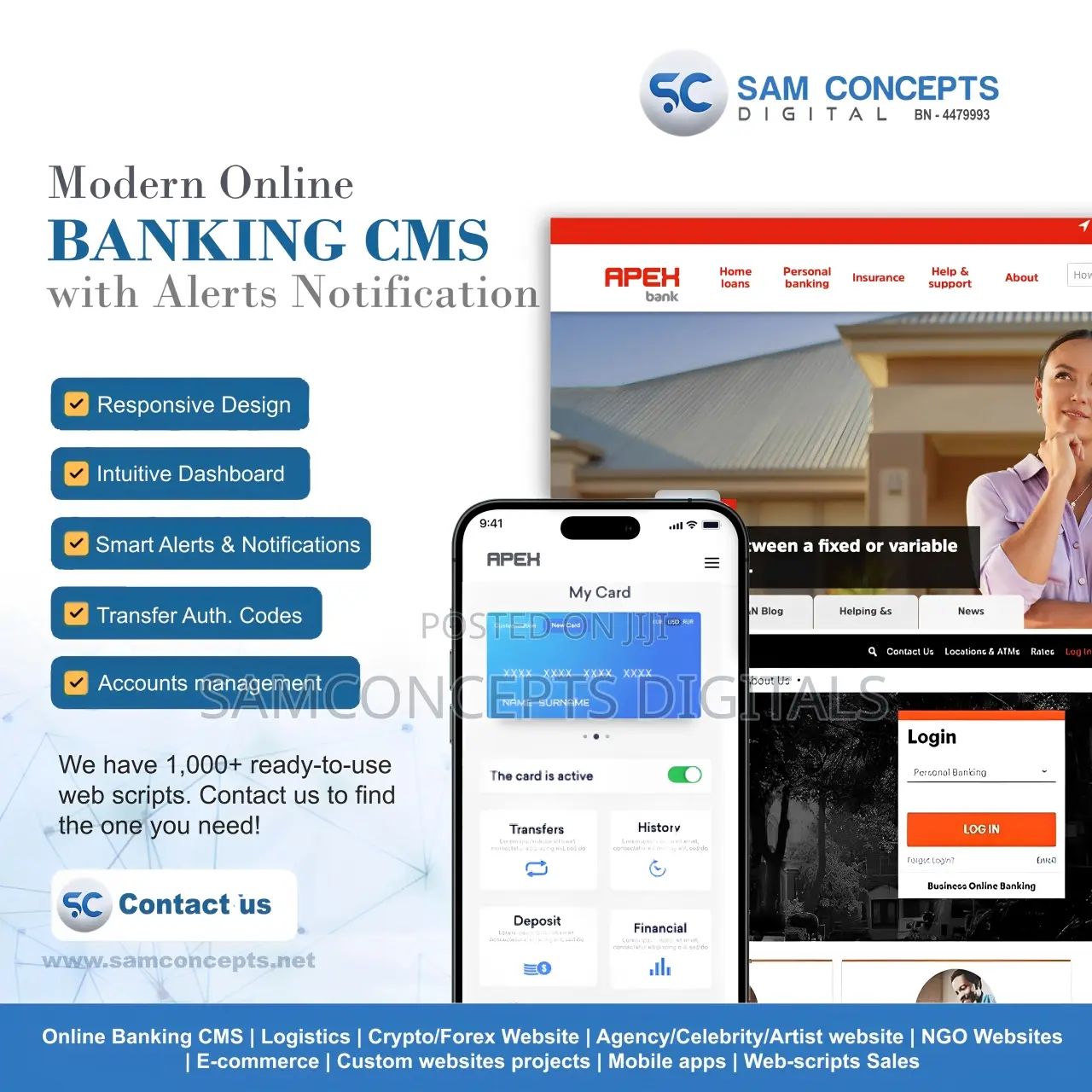 Modern Online Banking Website Script | Fast and Secure
