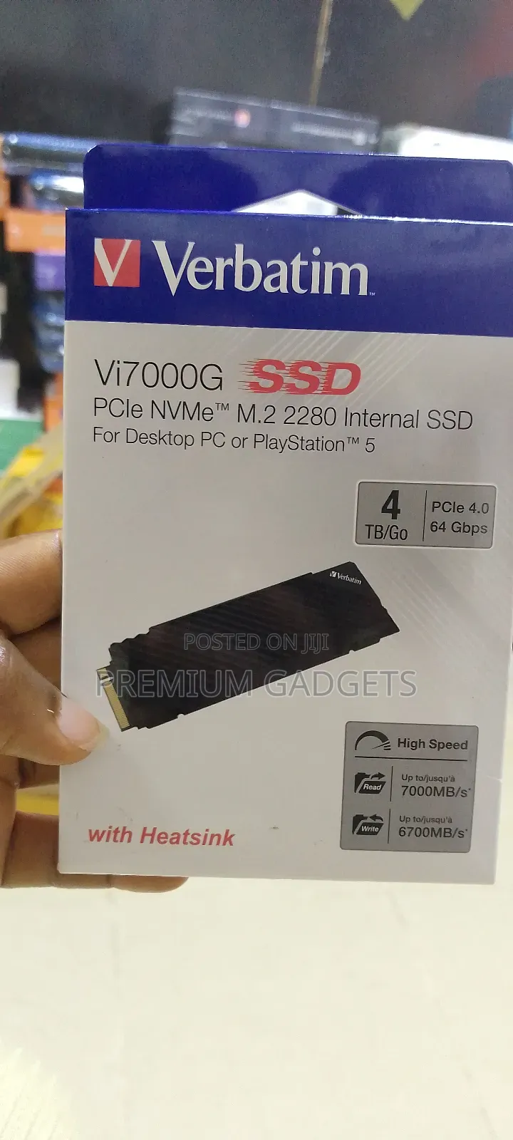 Verbatim Vi7000g Ssd4 Tb With Heat Sink Ps5 Internal Memory