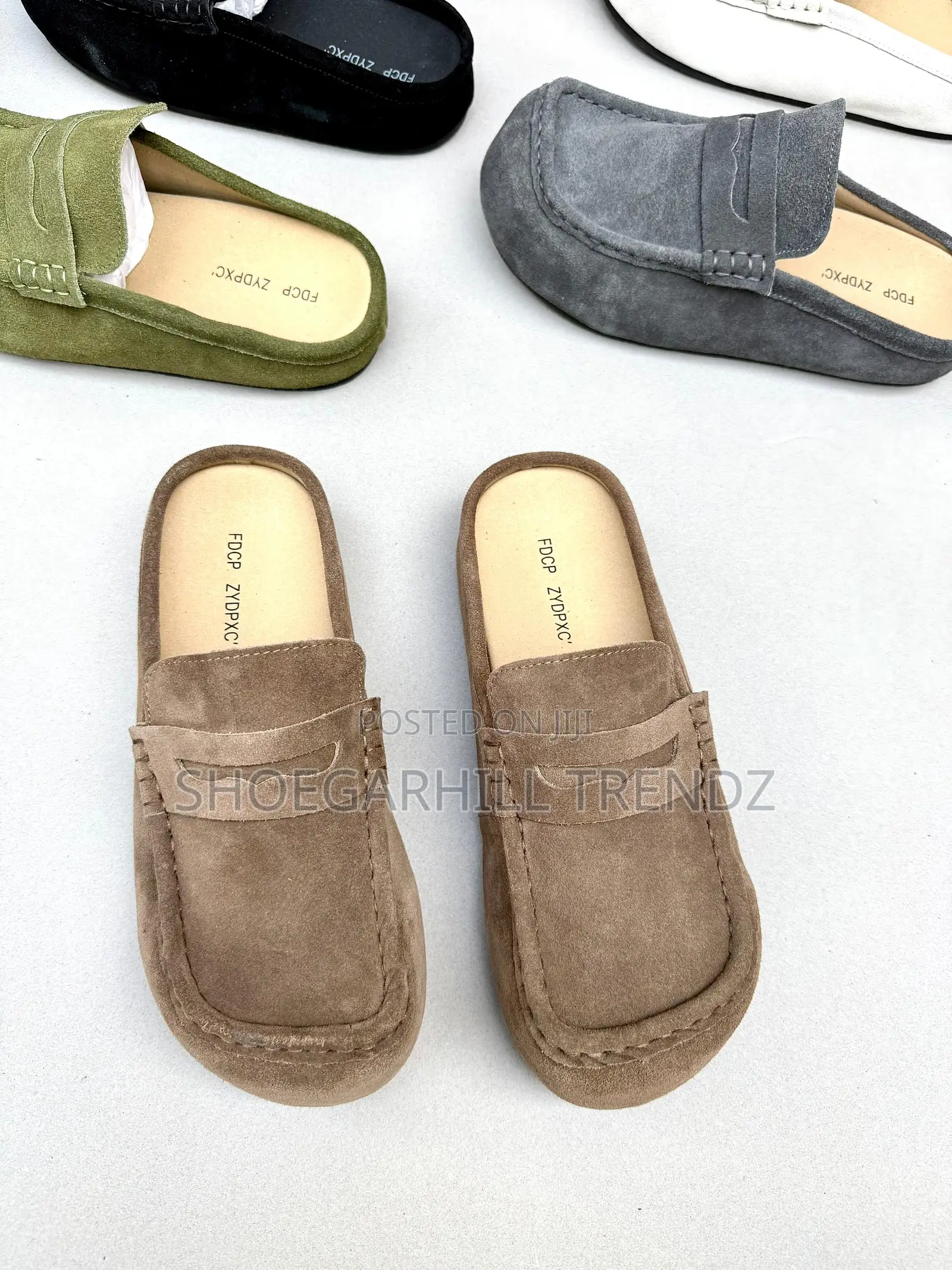 Men Suede Clog/Mule Loafers in Multiple Colours