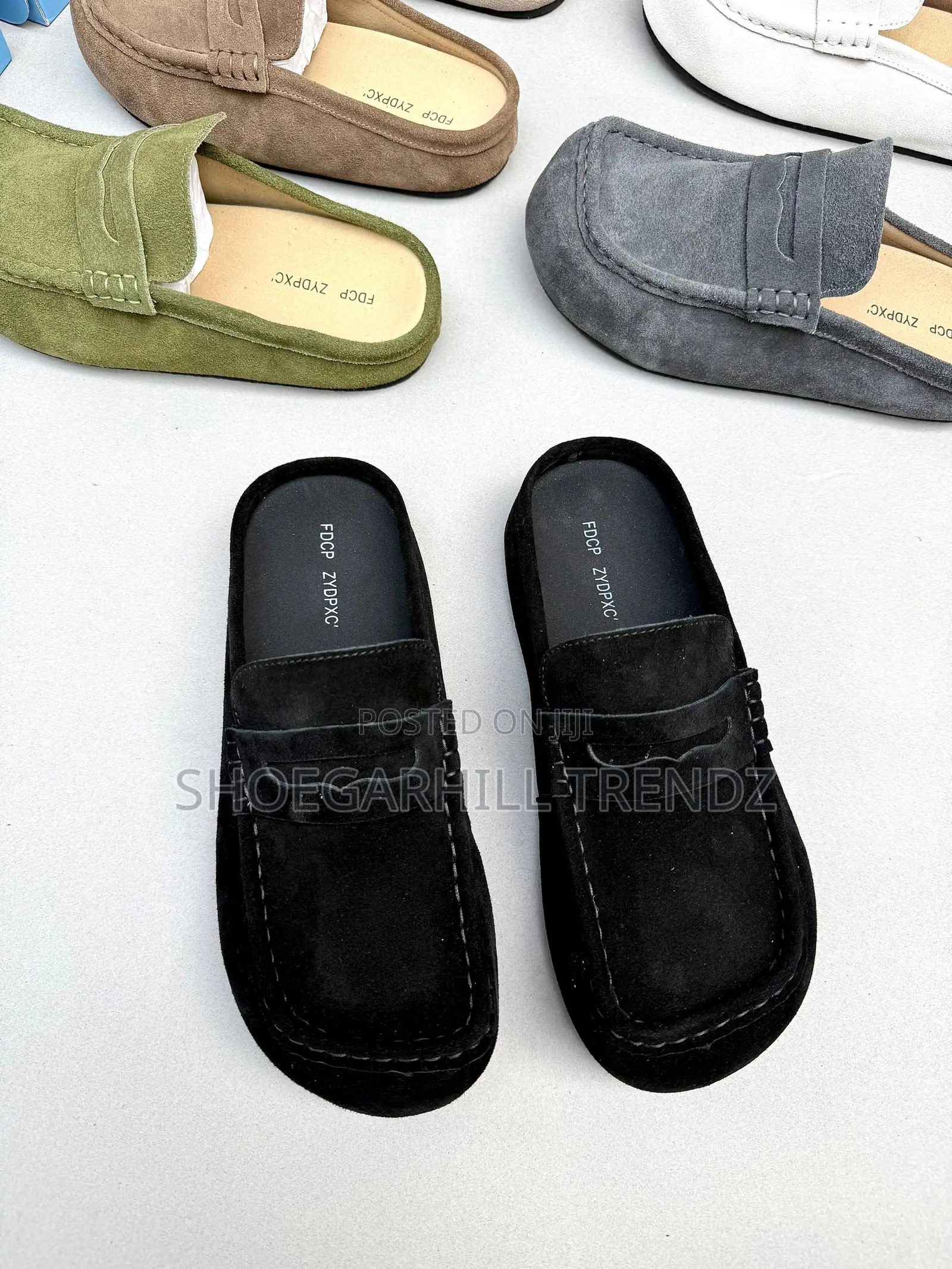 Men Suede Clog/Mule Loafers in Multiple Colours