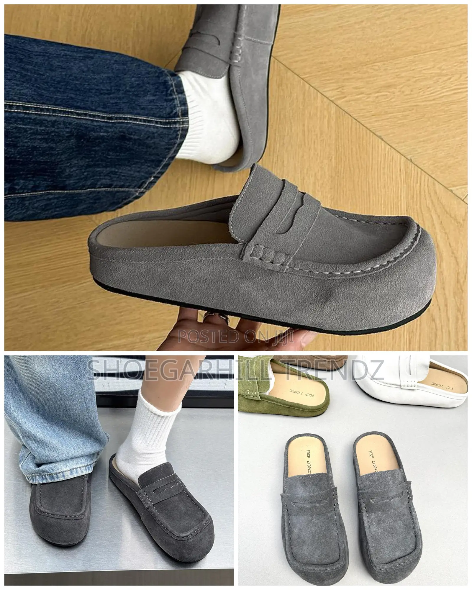 Men Suede Clog/Mule Loafers in Multiple Colours