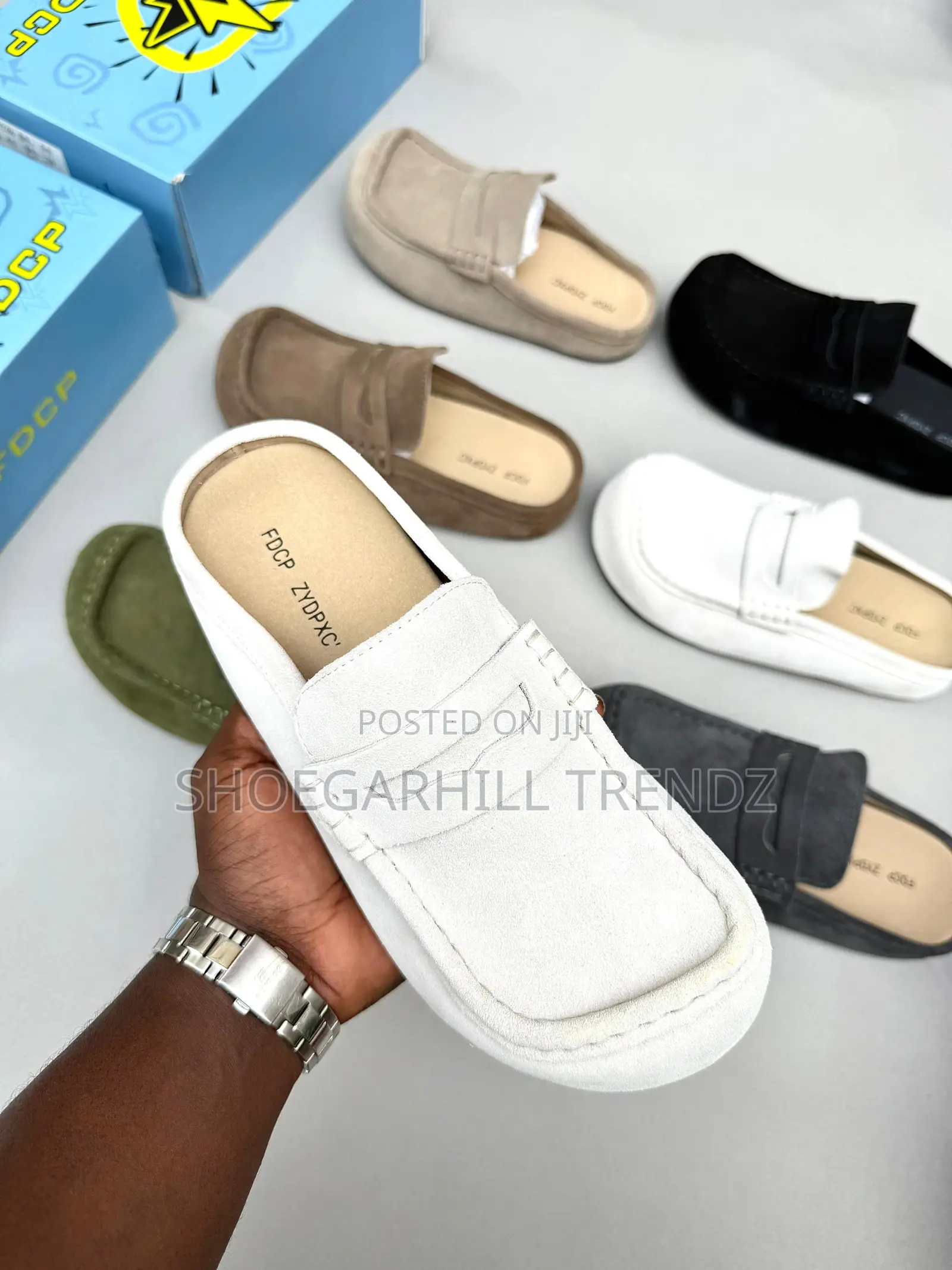Men Suede Clog/Mule Loafers in Multiple Colours