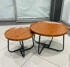 2in1 Wooden Top Center Table With Iron Leg