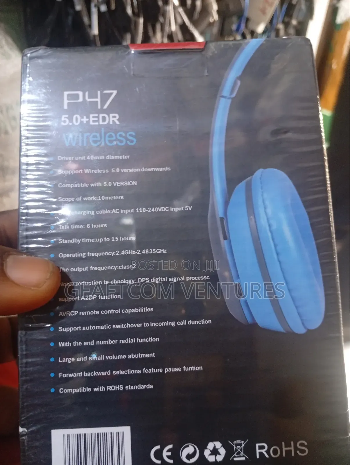 P47 Wireless Headphones Fm Radio, Mp3 Player
