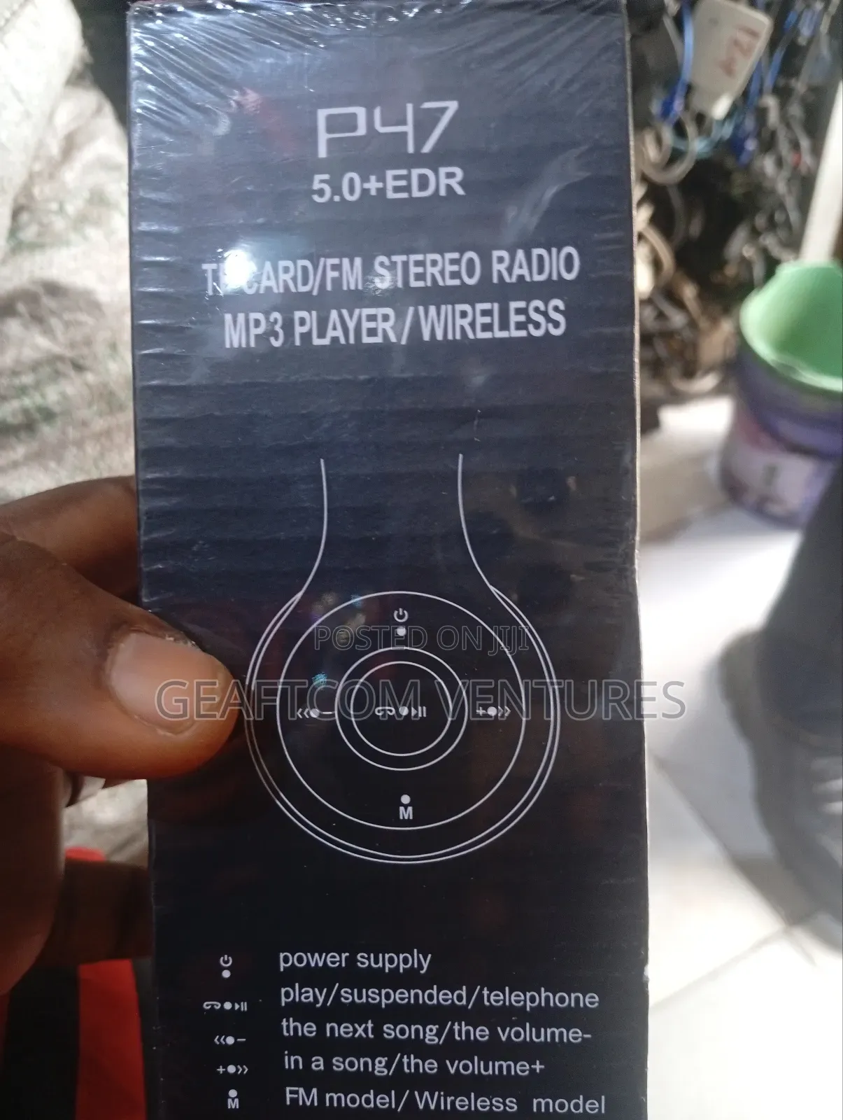 P47 Wireless Headphones Fm Radio, Mp3 Player