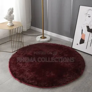 100cm Round Shape Fluffy Fur Rug