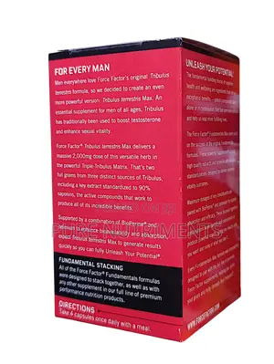 Force Factor Tribulus Terrestris 2000mg Testosterone Vitality 120 Caps