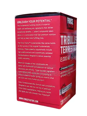 Force Factor Tribulus Terrestris 2000mg Testosterone Vitality 120 Caps