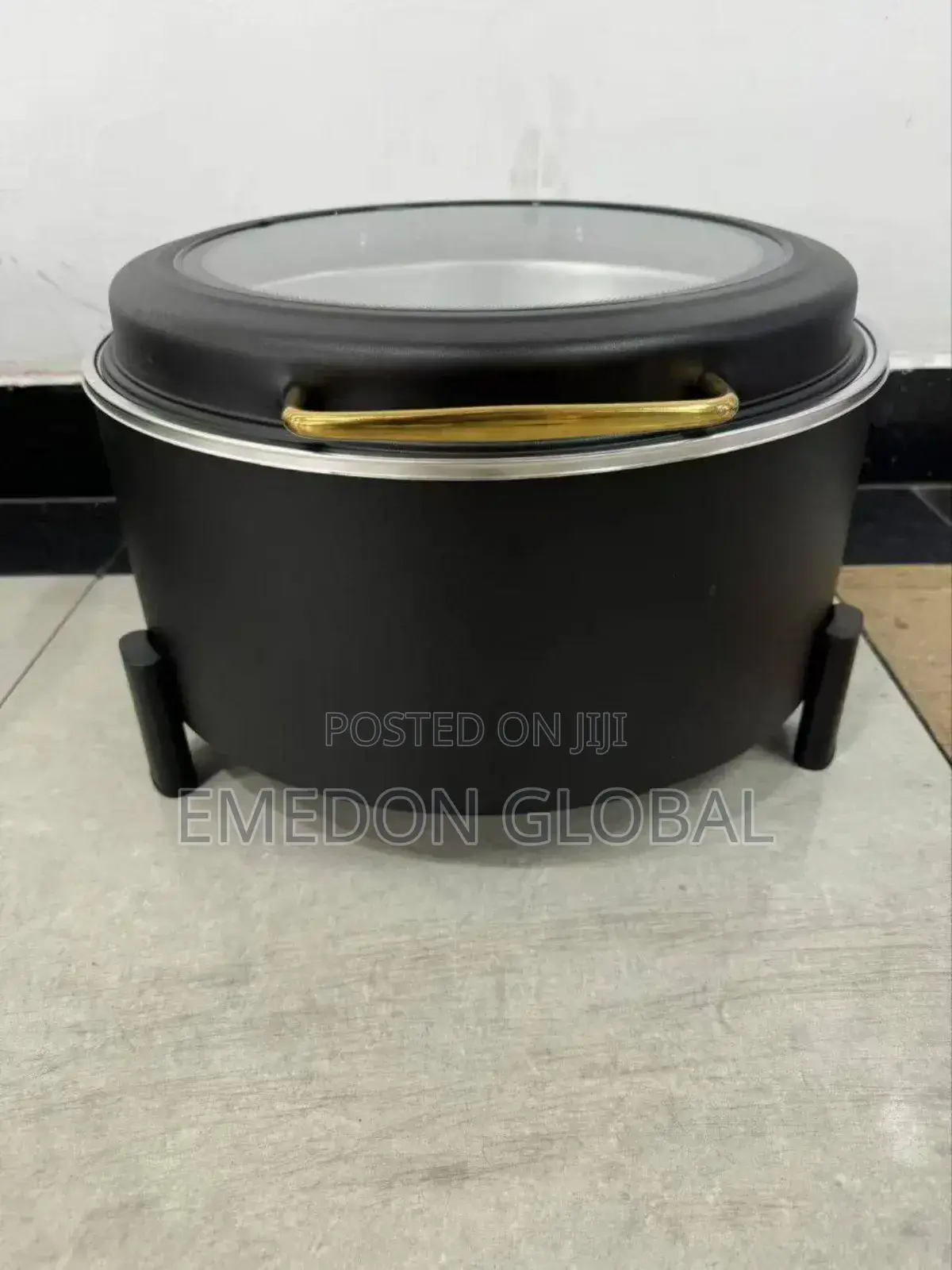 Quality Notch Luxury Black Chaffing Dish