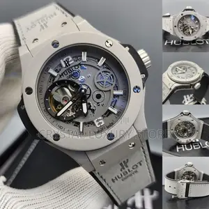 Hublot Quality Luxury Men Automatic Engine Genuine Leather Wristwatch
