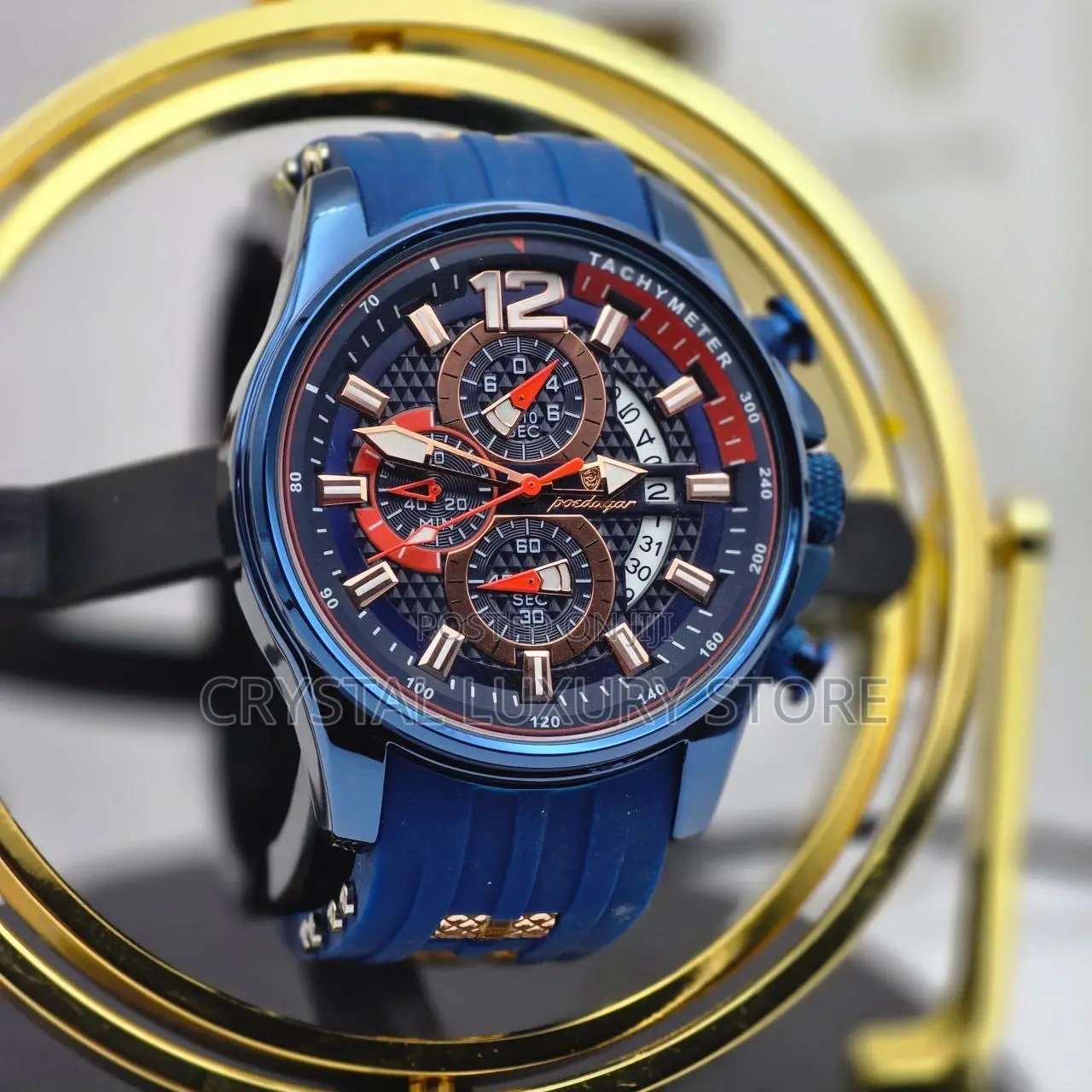 Poedagar Quality Men Rubber Strap Wristwatch
