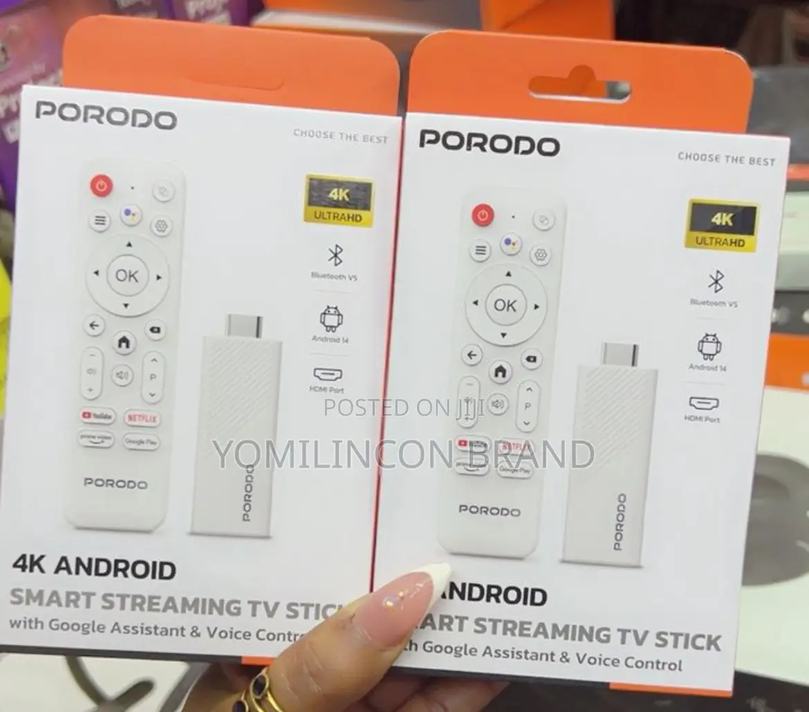 Porodo Android Smart Streaming Tv Stick With Google Assistant