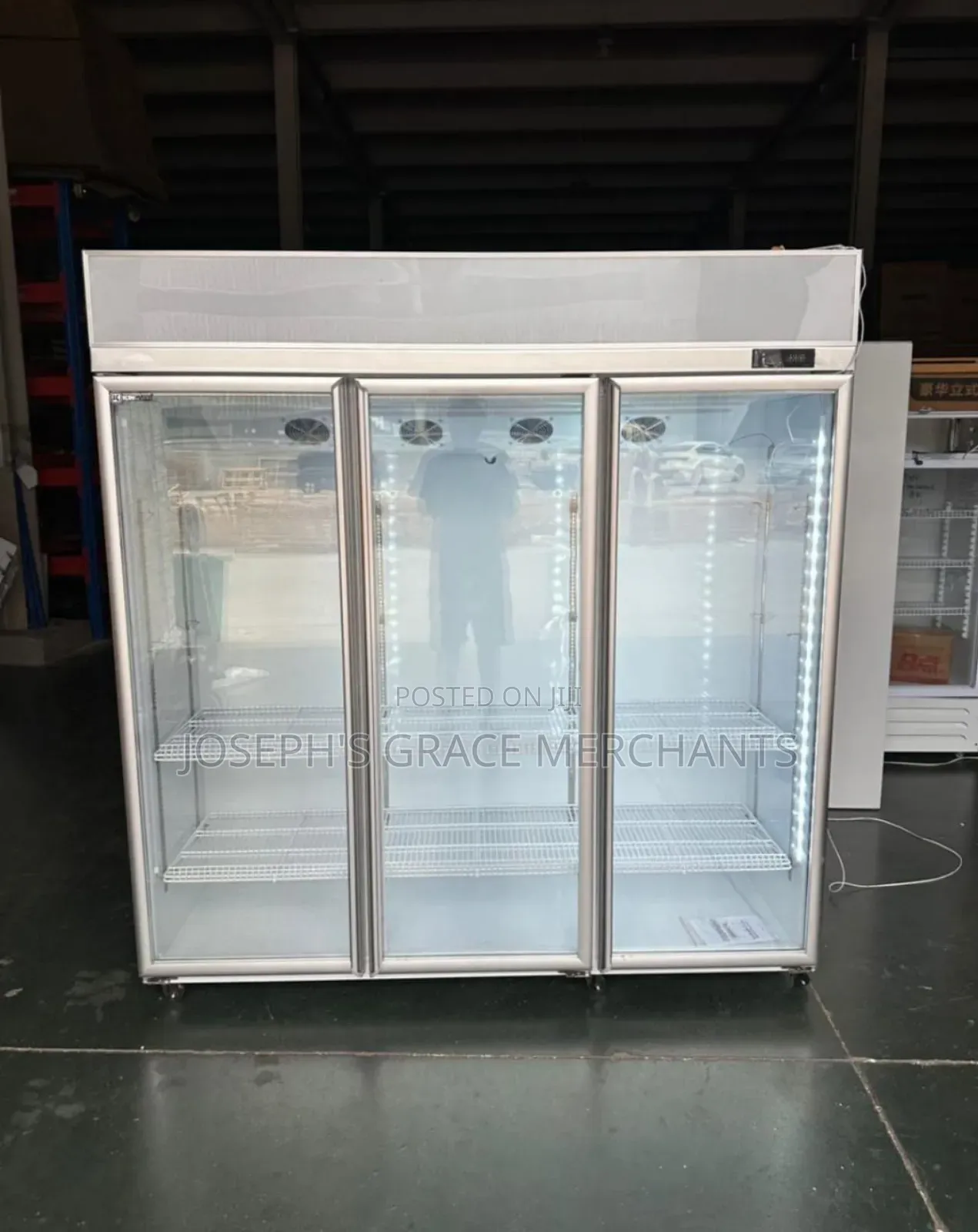 Industrial Upright 3 Doors Display Chiller.
