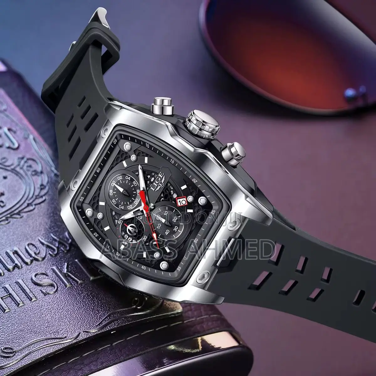 Lige Rubber for Men Active Chronograph