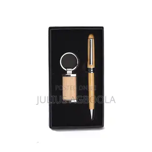Wooden Gift Set Pen and Keyring