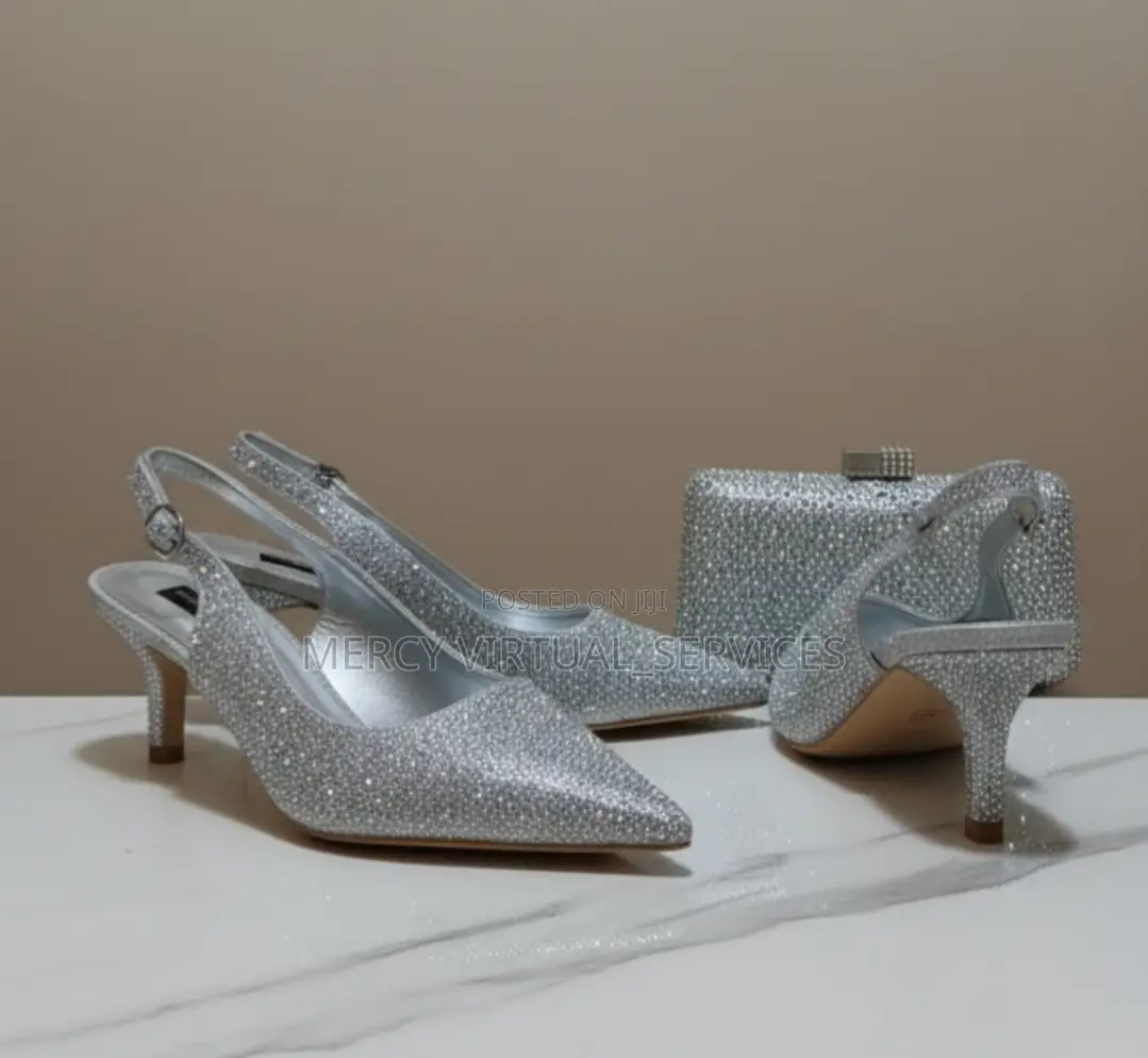 Silver Shoe and Purse