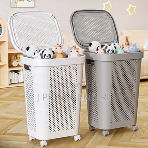 Large Plastic Laundry Basket With Cover