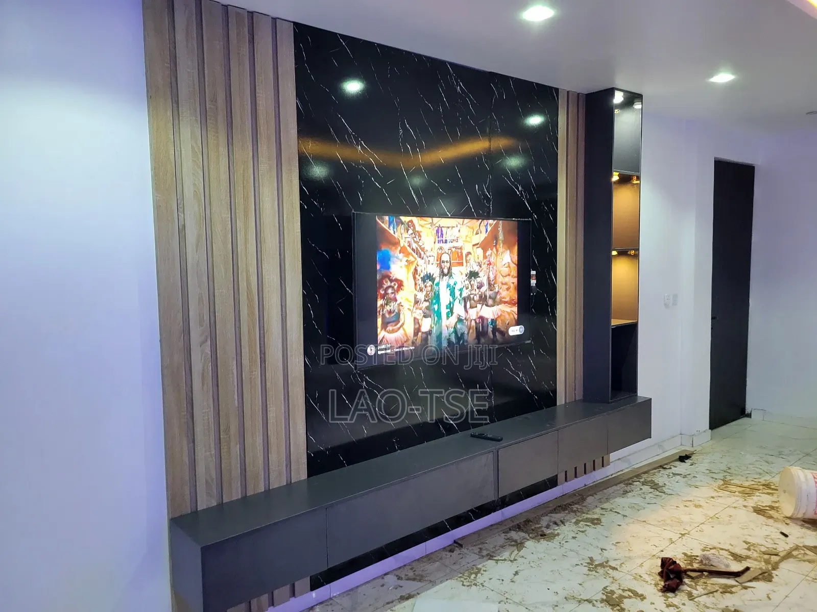 Be Spoke Tv Console. Minimalist Type Tv Console.