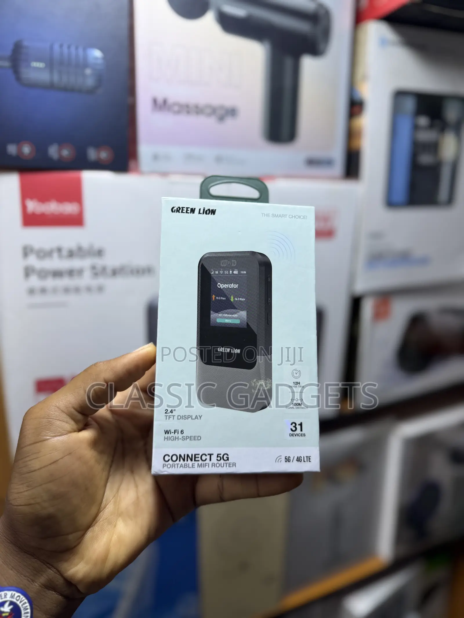 Green Lion Connect 5g Portable Mifi Router - Black