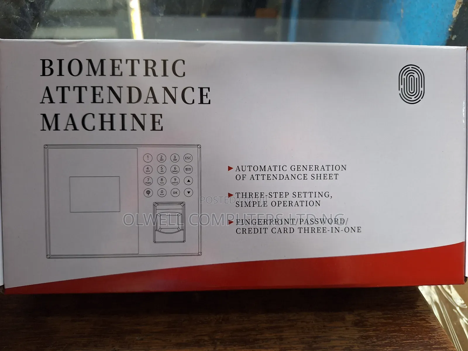 A6Finger Print Biometric Time Attendance With Battery Backup
