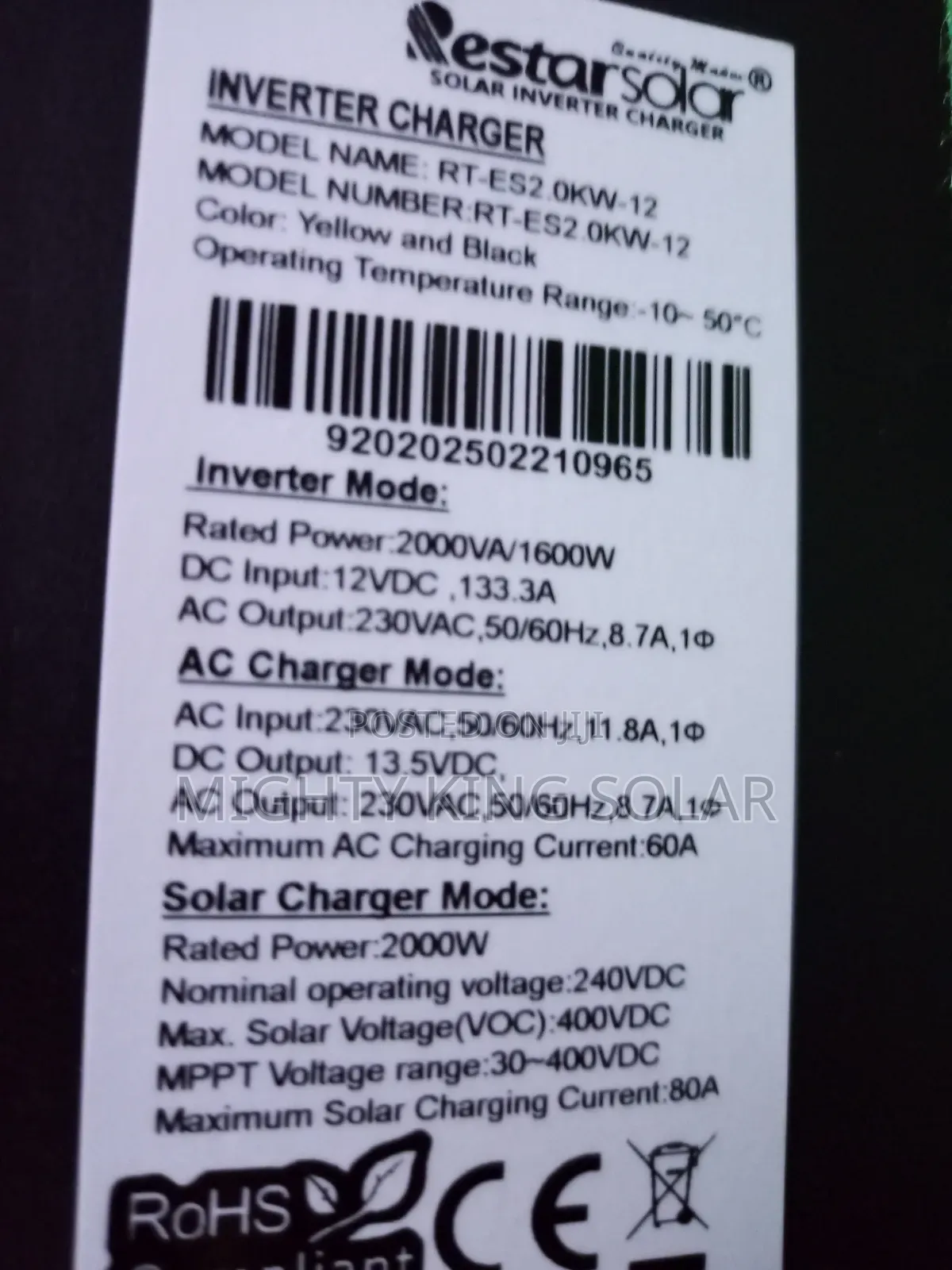 All in One Restar Solar Solar Generator With Cworth Energy Lithium Iro