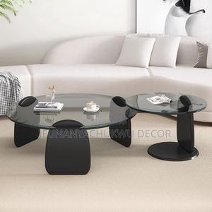 2in1 Glass Center Table and Side Stool
