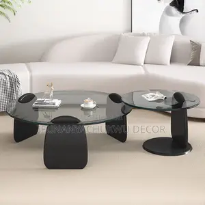2in1 Glass Center Table and Side Stool