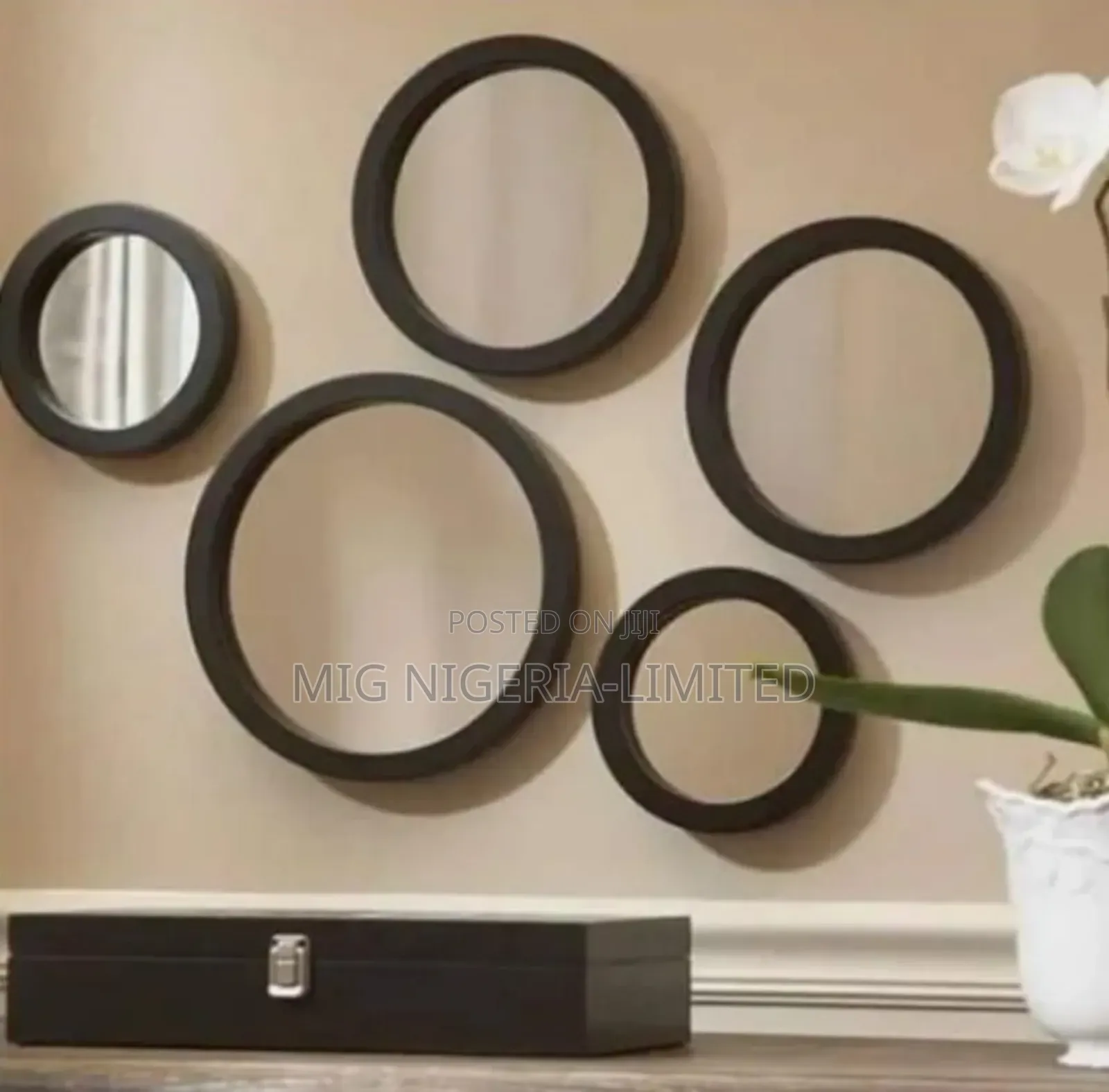 Wall Mounted Decor Circle Mirror Set 5 Pieces