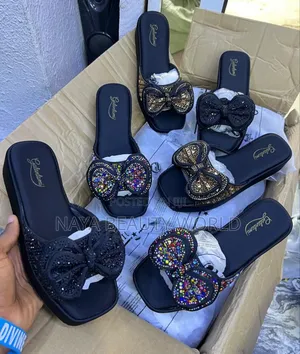 Rhinestone Platform Slippers