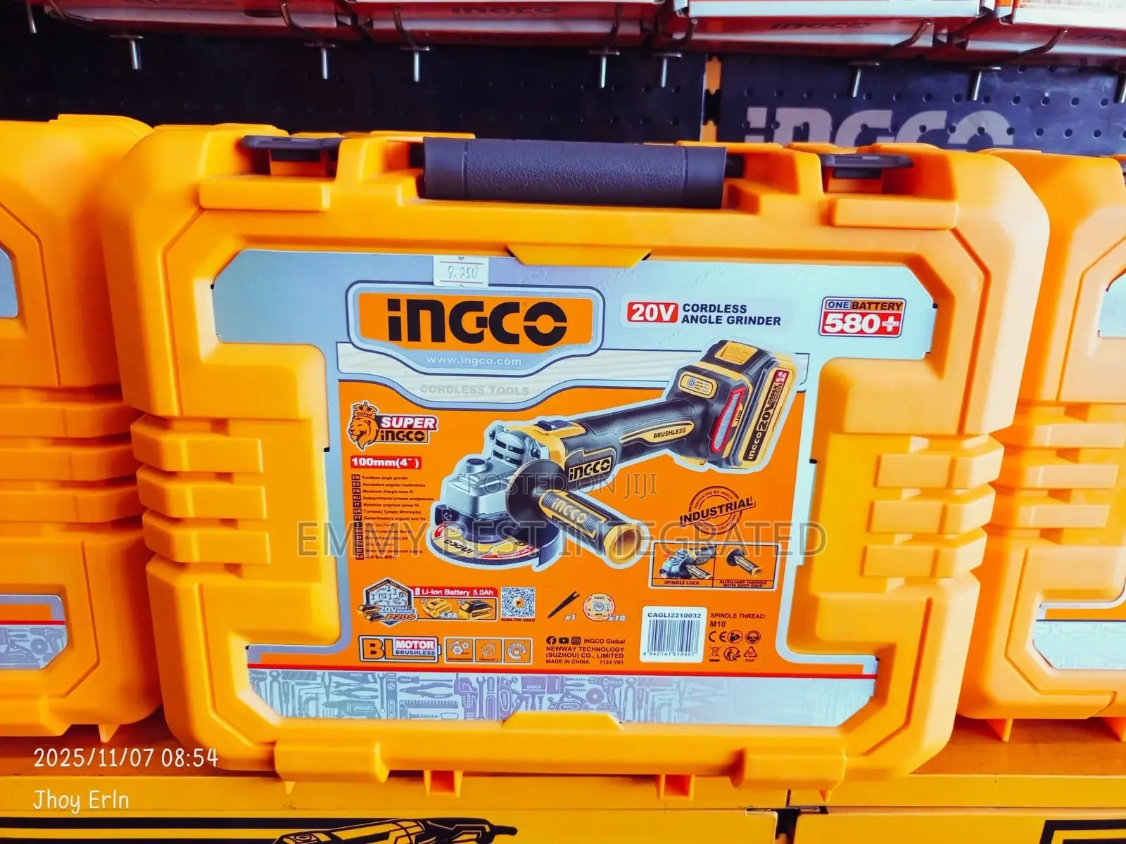 Ingco 20v Cordless Angle Grinder,