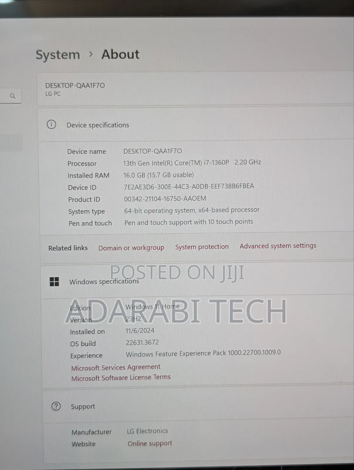 Laptop LG Gram 15.6 16GB Intel Core I7 SSD 2T