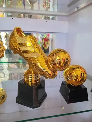 Golden Boot And Ball Award Trophy