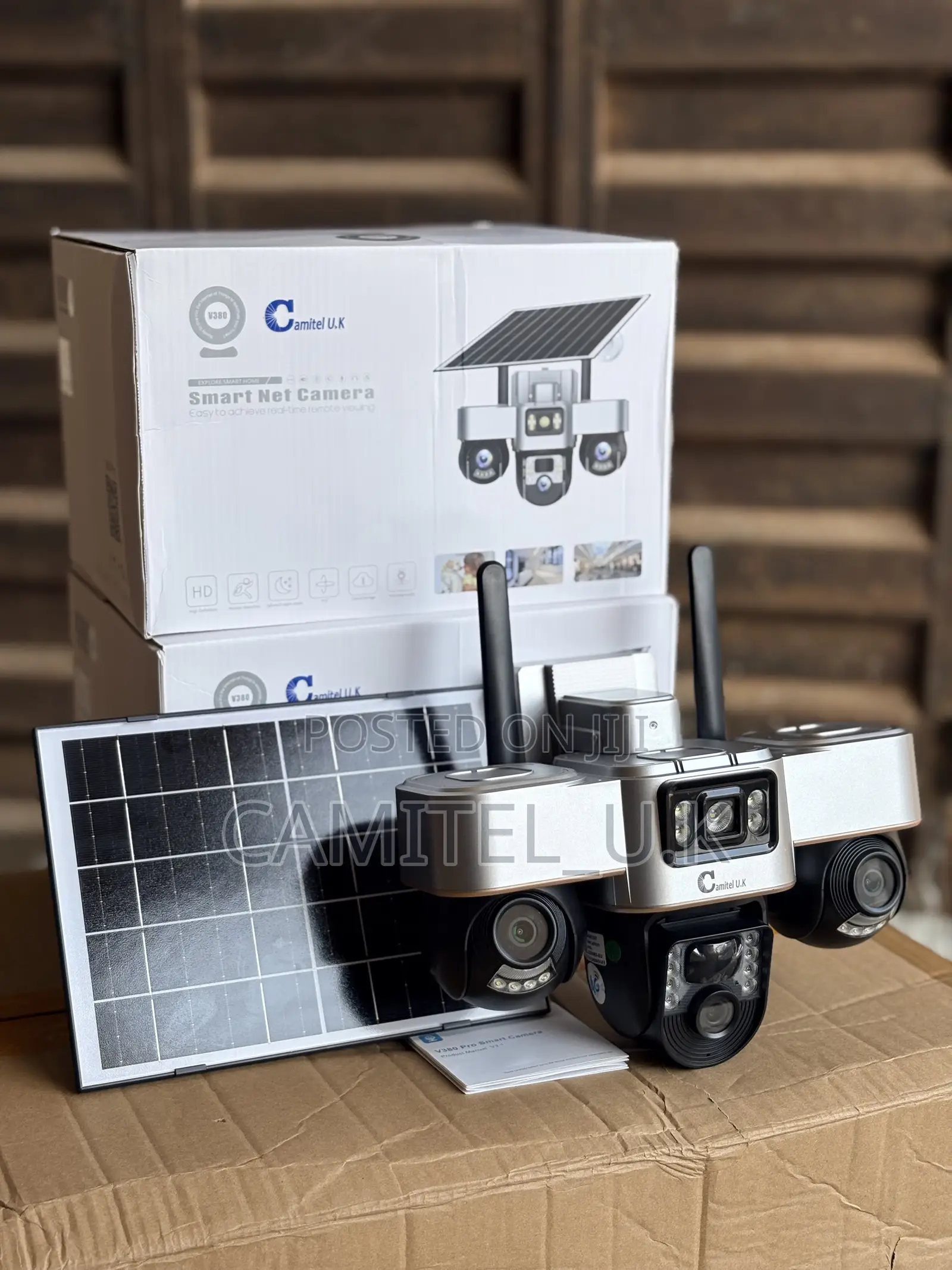 V380 Pro 3-Lens Wireless Smart Solar PTZ Security Camera