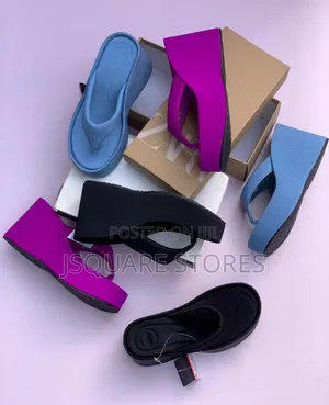 Unique Colours Wedge Slippers, Sizes 37 - 42