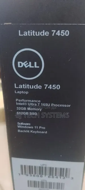 New Laptop Dell Latitude 7450 32GB Intel Core Ultra 7 SSD 512GB